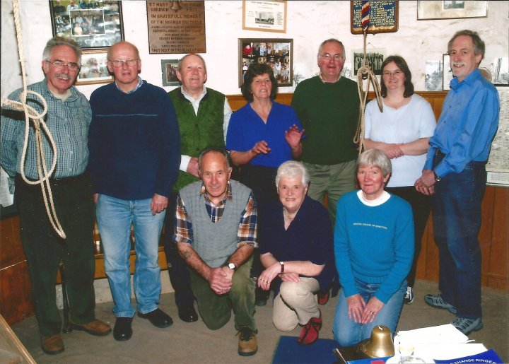 Some of the Bellringers of St Mary’s Church, Pilton in 2008