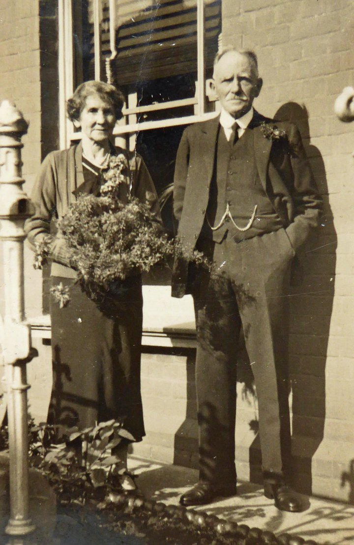 Harry Samuel Stevens and his wife at 55 Rolle Street in 1948