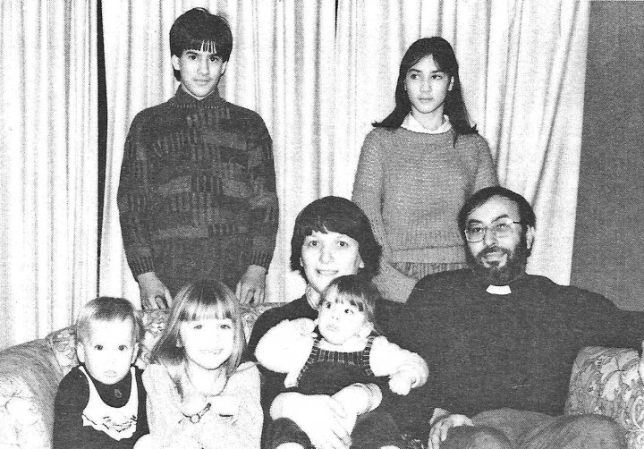The Family of Rev Anthony Geering of Pilton Church in 1986