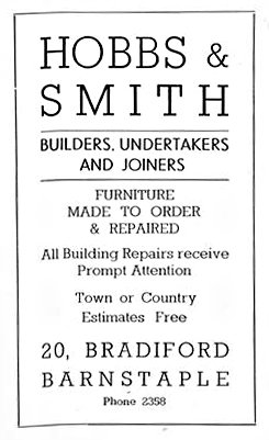 Advertisment for Hobbs & Smith Builders in Bradiford
