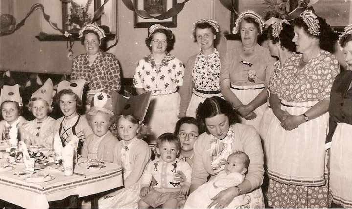 Coronation Children's Party in Pilton Church Hall in June 1953