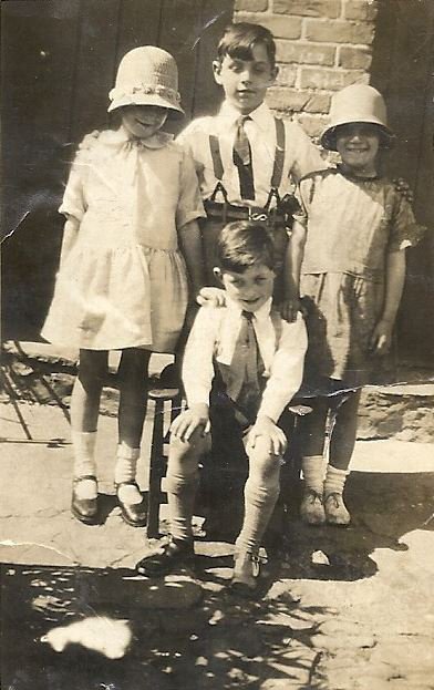 Four Pilton Residents in Priory Gardens in the 1920s