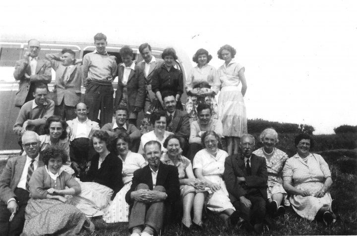 Pilton Church Choir Outing in about 1956