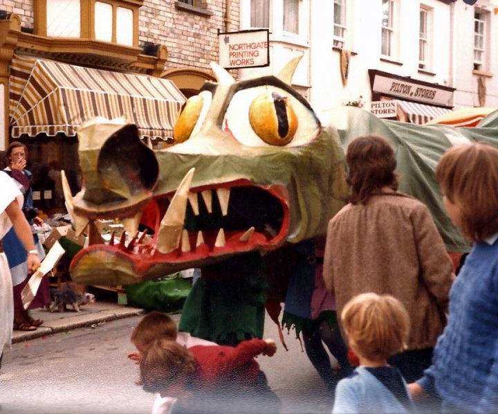 Chinese Dragon in the 1984 (?) Pilton Festival