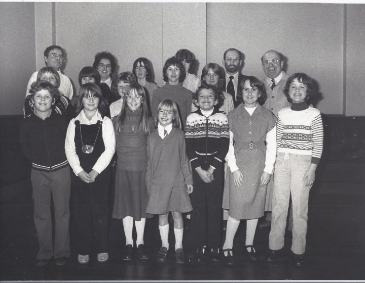 Pilton Youth Group Singing Carols at the Queen's Hall in 1979
