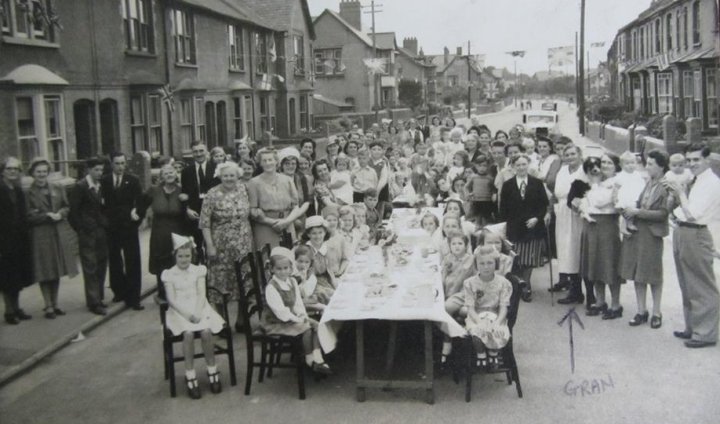 Coronation Street Party in St George's Road, Yeo Vale, 1953