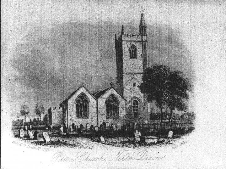 St Mary's Church, Pilton in July 1849