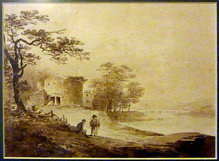 Watercolour of Lime Kiln at Pottington by William Payne c 1810-19