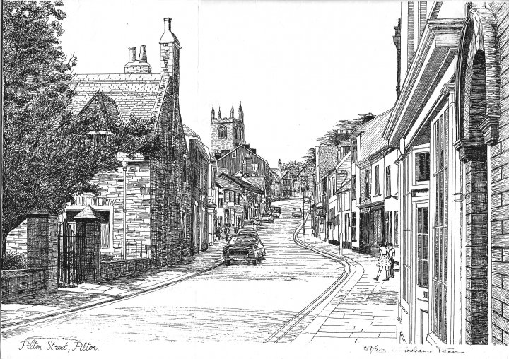 Drawing of Pilton Street by Graham Penn 