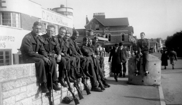 The 1939-1945 Shirwell Home Guard on Pilton Bridge 