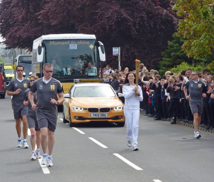 The Olympic Torch passes through Pilton on 21st May 2012