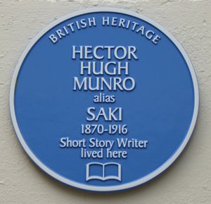 Blue Plaque for Hector Munro alias Saki