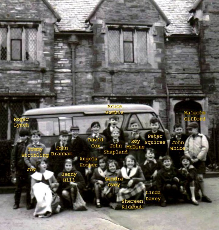 Minibus outing for pupils of Pilton Junior School about 1961-62